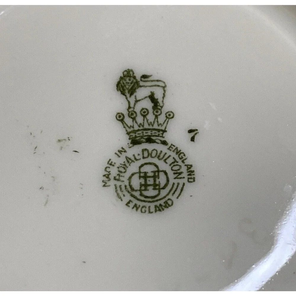 Vintage Royal Doulton Floral Demitasse Cup & Saucer Set England Cottage Core